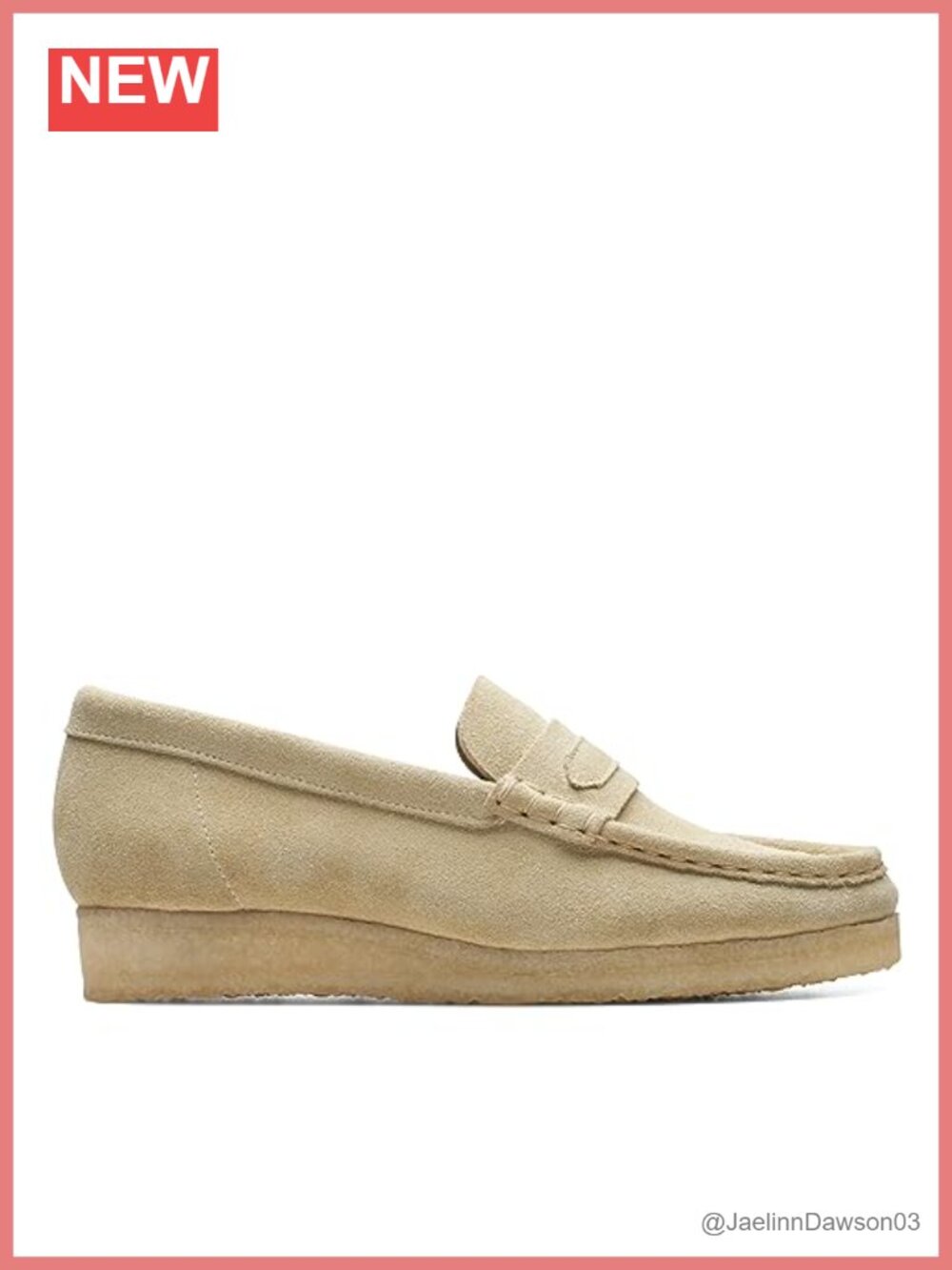 Clarks Womens Suede Wallabee Loafer Pull-On Round Toe Casual